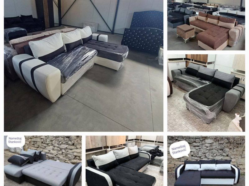 Ugaone garniture – Memorijska pena i tvrdopresovani sunđer – 290€ – Aleksinac