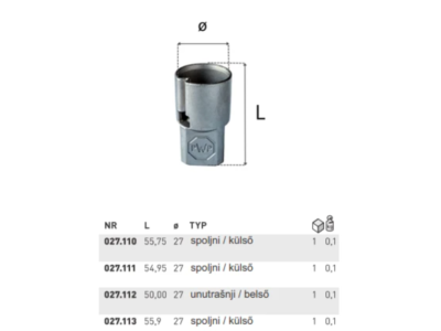 Donji adapter za aluminijumski profil (spoljni)